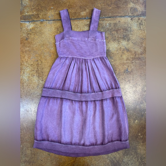 Anthropologie E by Eloise silk and sweater babydoll tank dress in mauve medium - Picture 11 of 11